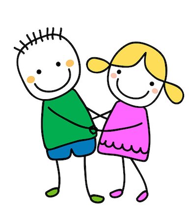 cute girl and boy Stock Photo - Budget Royalty-Free & Subscription, Code: 400-08195656