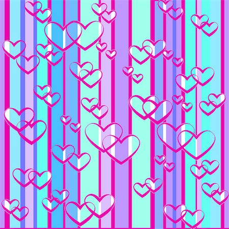 simsearch:400-07982444,k - pink hearts and lines wallpaper, illustration, pattern Photographie de stock - Aubaine LD & Abonnement, Code: 400-08195978