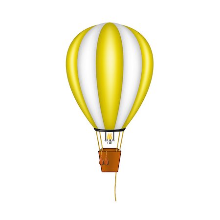 simsearch:400-06642893,k - Hot air balloon in orange and white design on white background Foto de stock - Super Valor sin royalties y Suscripción, Código: 400-08196585