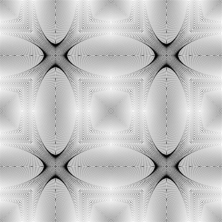 simsearch:400-07501108,k - Design seamless monochrome ellipse pattern. Abstract geometric background. Vector art. No gradient Stock Photo - Budget Royalty-Free & Subscription, Code: 400-08197625