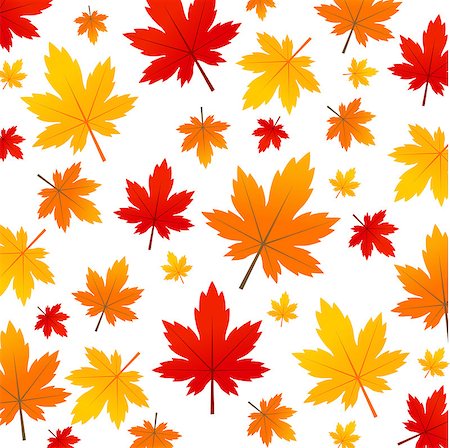 simsearch:400-05256623,k - Autumn leaves vector illustration Photographie de stock - Aubaine LD & Abonnement, Code: 400-08197664