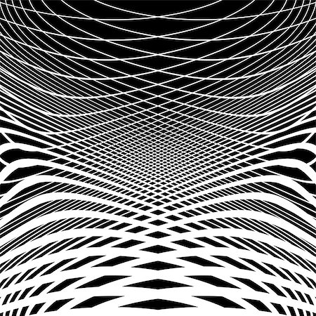 simsearch:400-07990305,k - Design monochrome movement illusion background. Abstract grid distortion backdrop. Vector-art illustration. No gradient Stock Photo - Budget Royalty-Free & Subscription, Code: 400-08198506
