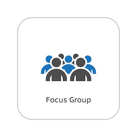 Focus Groupe Icon. Business Concept. Flat Design. Stock Photo - Budget Royalty-Free & Subscription, Code: 400-08198924