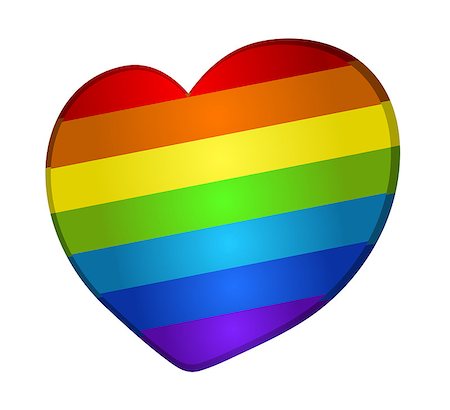 elisanth (artist) - Vector rainbow heart, dedicated to same sex marriage Stock Photo - Budget Royalty-Free & Subscription, Code: 400-08190083