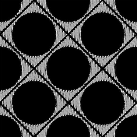 simsearch:400-07501108,k - Design seamless monochrome ellipse geometric pattern. Abstract doodle background. Vector art. No gradient Stock Photo - Budget Royalty-Free & Subscription, Code: 400-08190280