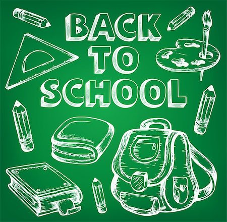 simsearch:400-04240970,k - Back to school thematic image 7 - eps10 vector illustration. Stock Photo - Budget Royalty-Free & Subscription, Code: 400-08190735