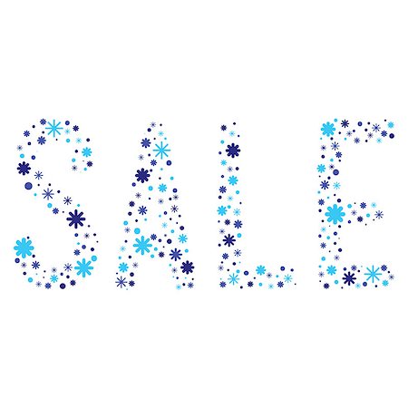 simsearch:400-04659792,k - The word sale made from various snowflakes Stock Photo - Budget Royalty-Free & Subscription, Code: 400-08191130