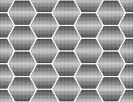 Design seamless monochrome dots background. Abstract hexagon pattern. Vector art. No gradient Stock Photo - Budget Royalty-Free & Subscription, Code: 400-08191481