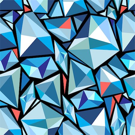 simsearch:400-06928070,k - Seamless vivid abstract pattern polygons on a black background Stock Photo - Budget Royalty-Free & Subscription, Code: 400-08192090