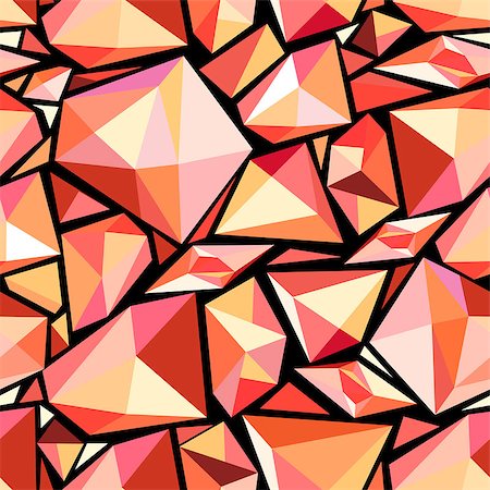 simsearch:400-06928070,k - Seamless vivid abstract pattern polygons on a black background Stock Photo - Budget Royalty-Free & Subscription, Code: 400-08192092