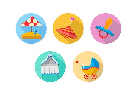 pacifier icon - Simple contour icons on the theme of children, babes Stock Photo - Budget Royalty-Free & Subscription, Code: 400-08192297