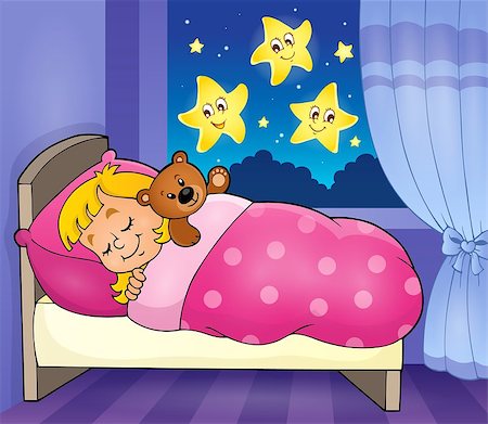 Sleeping child theme image 2 - eps10 vector illustration. Stock Photo - Budget Royalty-Free & Subscription, Code: 400-08192358