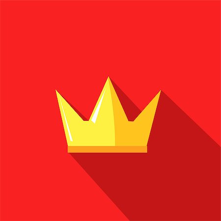 illustration of a crown in flat design style Stock Photo - Budget Royalty-Free & Subscription, Code: 400-08192372