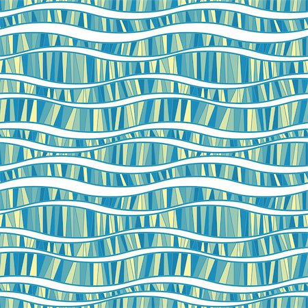Vector seamless pattern of wavy lines connected strokes Stock Photo - Budget Royalty-Free & Subscription, Code: 400-08192387