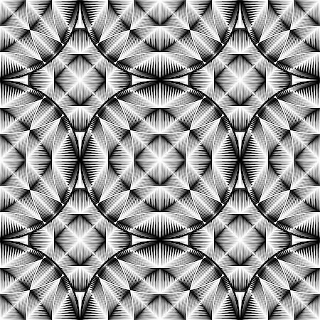 simsearch:400-07501108,k - Design seamless monochrome ellipse pattern. Abstract geometric background. Vector art. No gradient Stock Photo - Budget Royalty-Free & Subscription, Code: 400-08192398