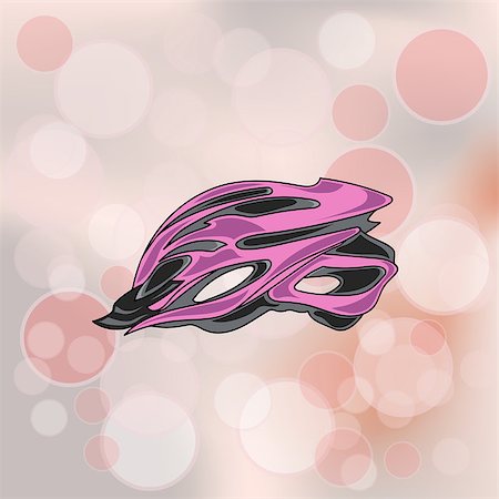 person on a bike drawing - Pink Bike Helmet on Pink Bubble Background Stock Photo - Budget Royalty-Free & Subscription, Code: 400-08193278
