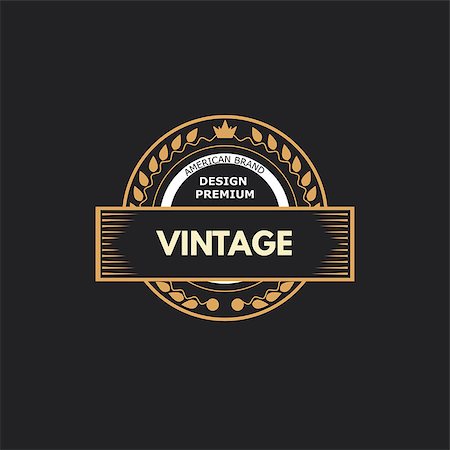 Retro Vintage labels Insignias or Logo set. Vector design elements business signs, branding, badges, objects, identity, labels. Photographie de stock - Aubaine LD & Abonnement, Code: 400-08193463