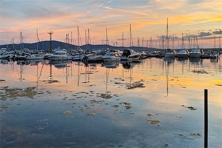 simsearch:400-07748817,k - Sunset at the port of Sozopol town, Bulgaria Stock Photo - Budget Royalty-Free & Subscription, Code: 400-08223084