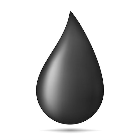 simsearch:400-07982589,k - Black oil drop on white background, gradient mesh, vector eps10 illustration Stock Photo - Budget Royalty-Free & Subscription, Code: 400-08223896