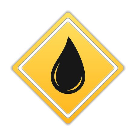 simsearch:400-07982589,k - Orange sign with icon of black oil drop, vector eps10 illustration Stock Photo - Budget Royalty-Free & Subscription, Code: 400-08223909