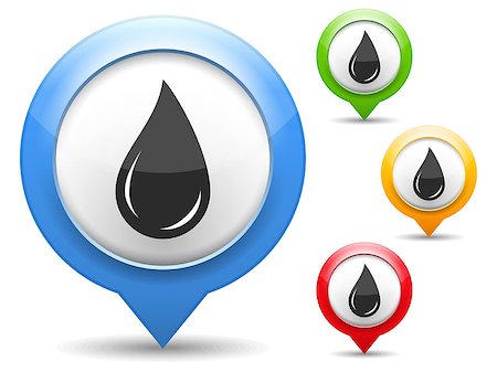 simsearch:400-07982589,k - Black oil drop icon, vector eps10 illustration Stock Photo - Budget Royalty-Free & Subscription, Code: 400-08223901