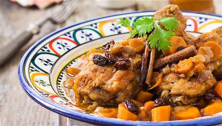 maroc style chicken with carrot sauce and cinnamon Stock Photo - Budget Royalty-Free & Subscription, Code: 400-08255062