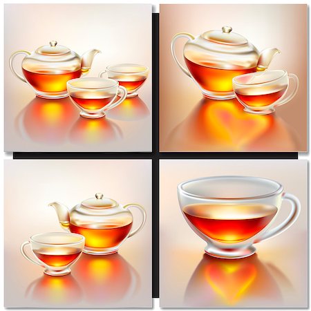 simsearch:400-04273561,k - Glass teapot and cup with tea in morning sunlight Stock Photo - Budget Royalty-Free & Subscription, Code: 400-08255414