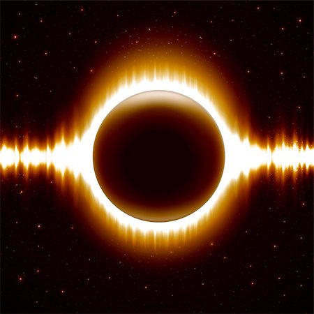 simsearch:400-07516434,k - Space Background With Dark Orange Colored Eclipse. Vector illustration. Equalizer glowing waves. Music theme Stock Photo - Budget Royalty-Free & Subscription, Code: 400-08255655
