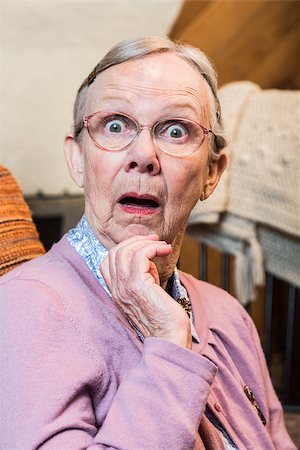 simsearch:400-07221782,k - Surprised old matron woman looking at camera Stock Photo - Budget Royalty-Free & Subscription, Code: 400-08255840