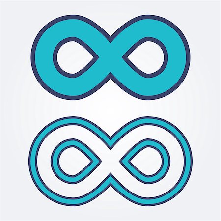simsearch:400-07418602,k - Set of limitless icons, infinity symbol, vector design, limitless symbol icon Stock Photo - Budget Royalty-Free & Subscription, Code: 400-08257282
