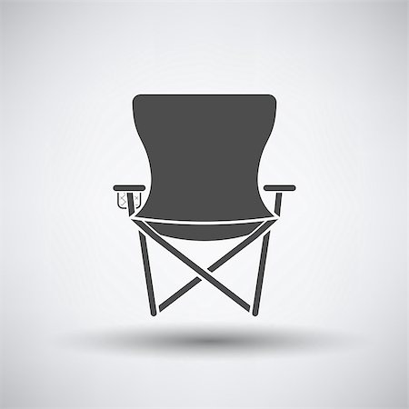 simsearch:400-05676936,k - Fishing icon with folding chair over gray background. Vector illustration. Stock Photo - Budget Royalty-Free & Subscription, Code: 400-08258048