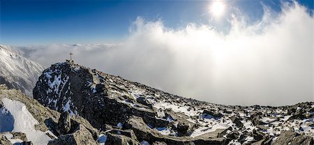 simsearch:400-04636750,k - Panoramic view of winter mountains in High Tatras, Slovakia, Europe Stock Photo - Budget Royalty-Free & Subscription, Code: 400-08250687