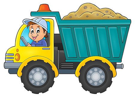 simsearch:400-07215754,k - Sand truck theme image 1 - eps10 vector illustration. Stock Photo - Budget Royalty-Free & Subscription, Code: 400-08261033