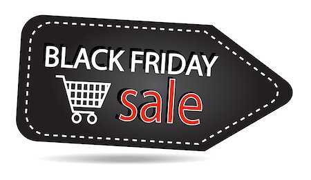 Black friday sales tag isolated over white background Stock Photo - Budget Royalty-Free & Subscription, Code: 400-08261196