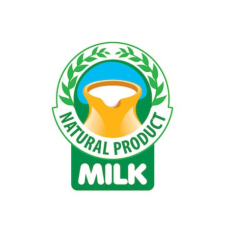 Universal graphic vector logo for natural dairy products Stock Photo - Budget Royalty-Free & Subscription, Code: 400-08262935