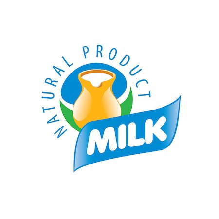 Universal graphic vector logo for natural dairy products Stock Photo - Budget Royalty-Free & Subscription, Code: 400-08262930