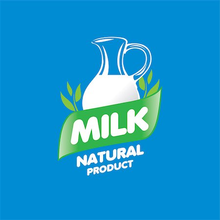 Universal graphic vector logo for natural dairy products Stock Photo - Budget Royalty-Free & Subscription, Code: 400-08262932