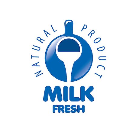 Universal graphic vector logo for natural dairy products Stock Photo - Budget Royalty-Free & Subscription, Code: 400-08262947