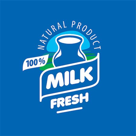 Universal graphic vector logo for natural dairy products Photographie de stock - Aubaine LD & Abonnement, Code: 400-08262948