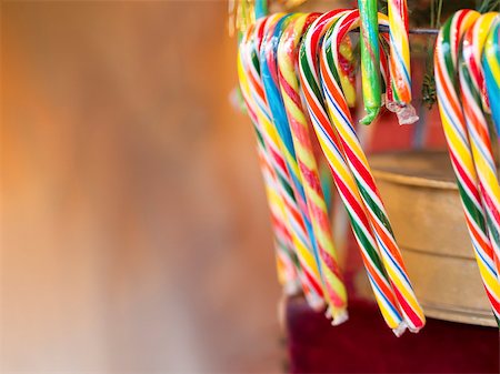 Image with hanging candy canes on a Christmas Market and free space Stock Photo - Budget Royalty-Free & Subscription, Code: 400-08286681