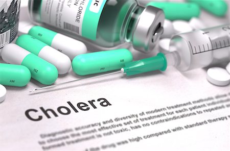dehydrated - Diagnosis - Cholera. Medical Report with Composition of Medicaments - Light Green Pills, Injections and Syringe. Blurred Background with Selective Focus. Stock Photo - Budget Royalty-Free & Subscription, Code: 400-08286915