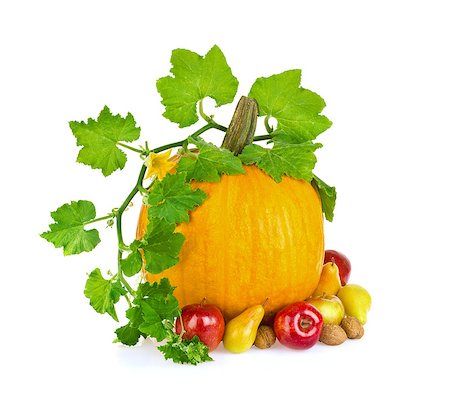 simsearch:400-04211564,k - Still life of vegetable fruit and nut. Isolated on white background Photographie de stock - Aubaine LD & Abonnement, Code: 400-08295633