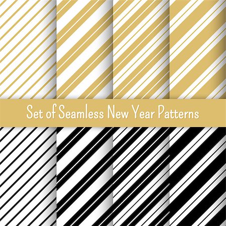 Set of  New Year party patterns, vector illustration. For banners and invitations. Stock Photo - Budget Royalty-Free & Subscription, Code: 400-08296400