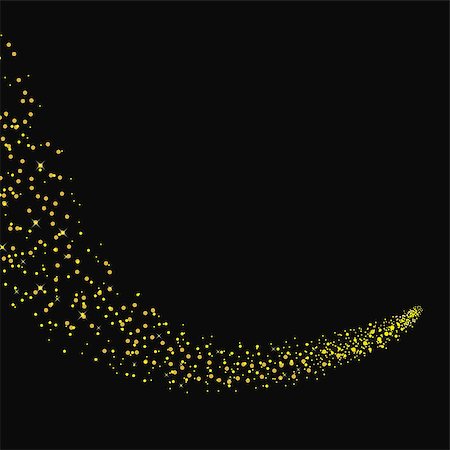 vector gold glittering stars tail dust Stock Photo - Budget Royalty-Free & Subscription, Code: 400-08297354