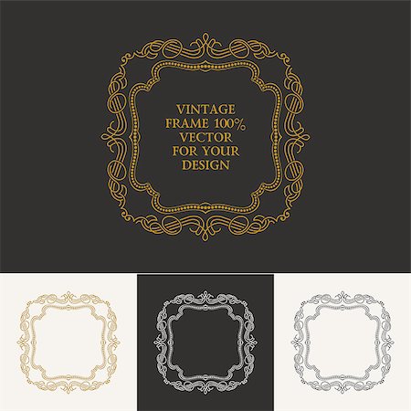 simsearch:400-06472080,k - Calligraphic frame and page decoration. Vector vintage illustration background ornament Stock Photo - Budget Royalty-Free & Subscription, Code: 400-08297780