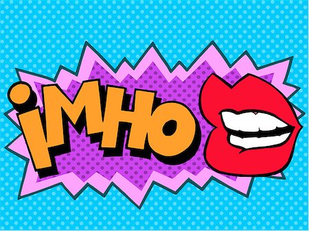 IMHO comic book style lettering pop art retro Stock Photo - Budget Royalty-Free & Subscription, Code: 400-08298005