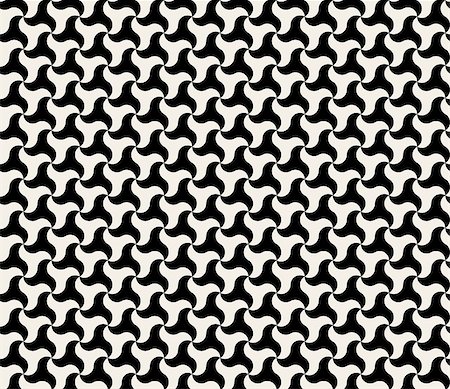 Vector Seamless Black And White Round Side Triangle Geometrical Pattern Background Stock Photo - Budget Royalty-Free & Subscription, Code: 400-08298267