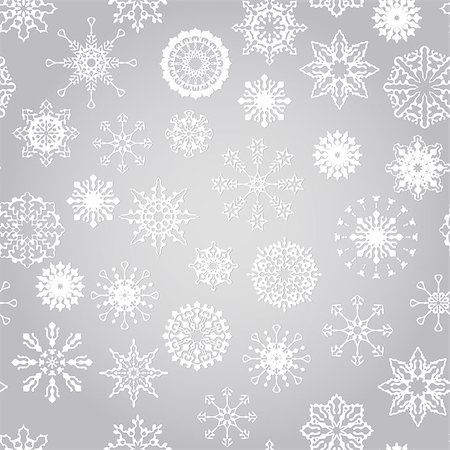 simsearch:400-06389983,k - Vector seamless winter pattern with snowflakes, pattern in swatch menu Stock Photo - Budget Royalty-Free & Subscription, Code: 400-08299901