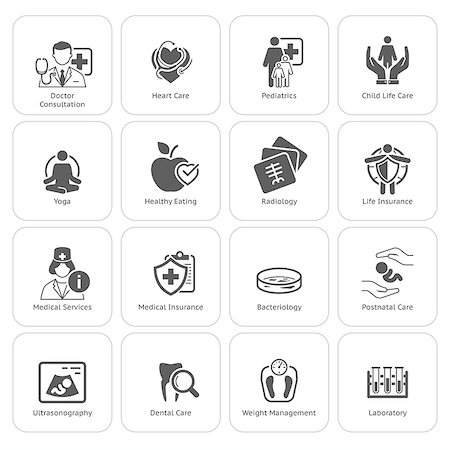stethoscope icon - Medical and Health Care Icons Set. Flat Design. Isolated Illustration. Stock Photo - Budget Royalty-Free & Subscription, Code: 400-08301688