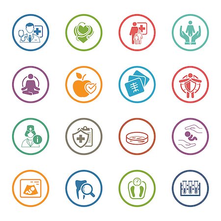 Medical and Health Care Icons Set. Flat Design. Isolated Illustration. Stock Photo - Budget Royalty-Free & Subscription, Code: 400-08301690